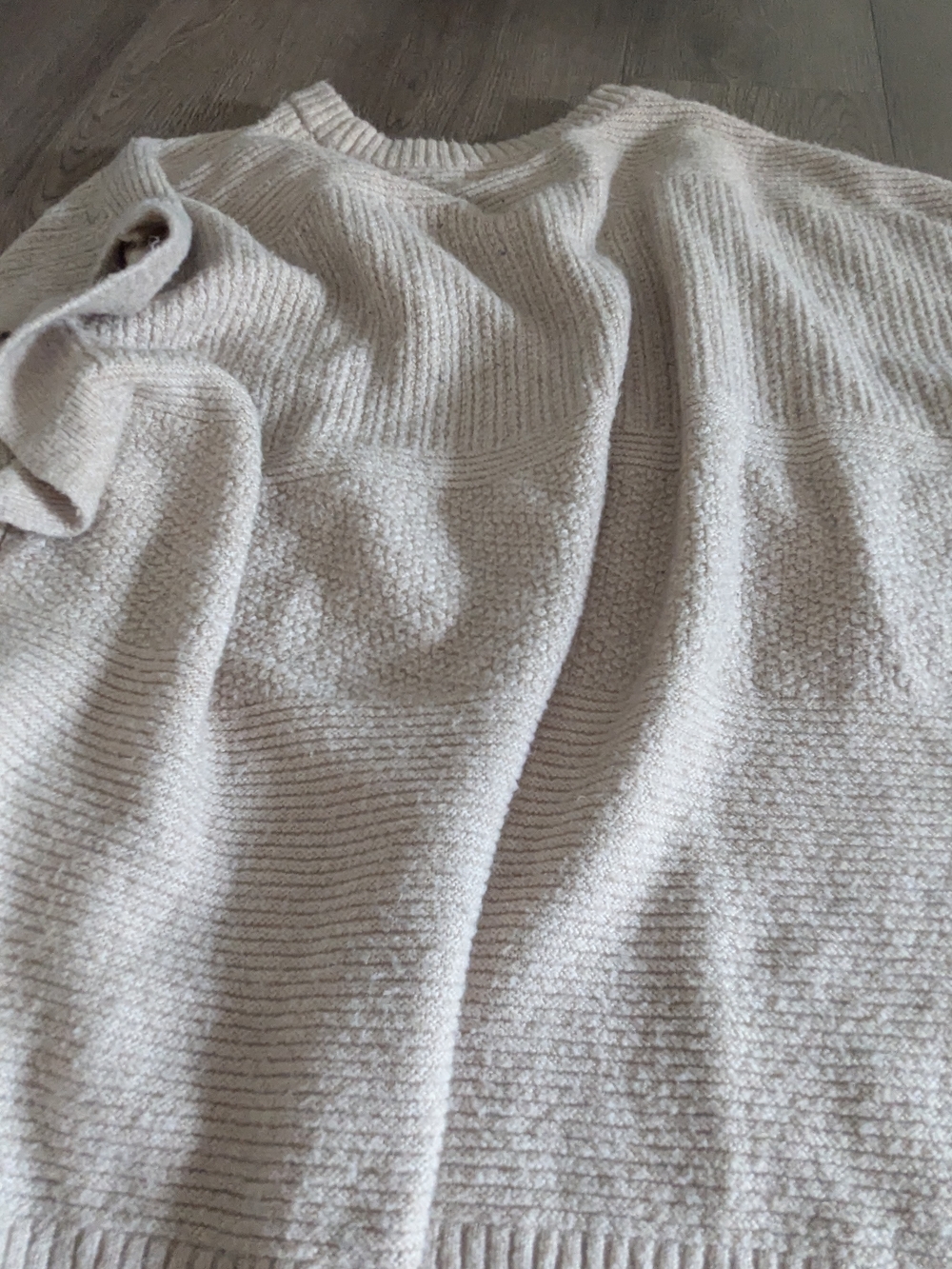 Universal Thread Cream Ribbed Crewneck Sweater - Picture 4 of 4